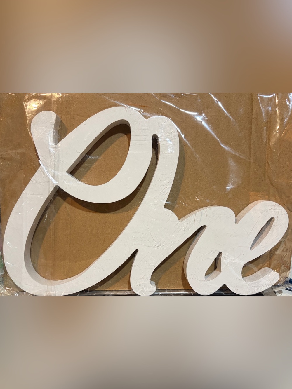 Decorative White Wooden Script Lettering